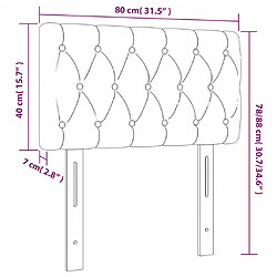 vidaXL Tête de lit Noir 80x7x78/88 cm Tissu pas cher