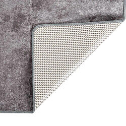 vidaXL Tapis lavable antidérapant 80x300 cm Gris