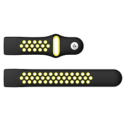 Avis Wewoo Bracelet en silicone bicolore à trou rond et pour Fitbit Charge 3, taille de la dragonne: 145-210mm (Jaune)