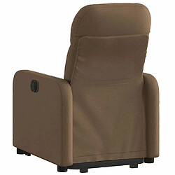 Acheter Maison Chic Fauteuil Relax pour salon, Fauteuil inclinable électrique marron tissu -GKD10679