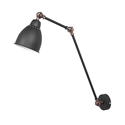 Beliani Lampe murale MISSISSIPPI Métal Gris graphite