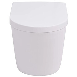 Acheter vidaXL Toilette murale Céramique Blanc