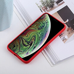 Wewoo Coque TPU antichoc en silicone liquide de couleur solide pour iPhone XS / X (rouge)