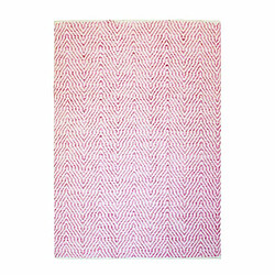 Paris Prix Tapis Rayé Fait Main Aperitif Rose 120 x 170 cm