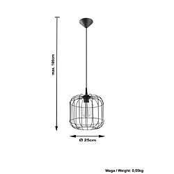 Acheter Luminaire Center Suspension CELTA acier noir 1 ampoule