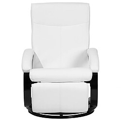 Acheter Beliani Fauteuil Cuir PU Blanc MIGHT