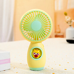 (Jaune) Mini Ventilateur de Bureau Portable Pour Enfants Mignons Dessin Animé Charge de Batterie Au Lithium Usb Portable