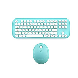 YP Select Mini clavier et souris sans fil ensemble clavier et souris Bluetooth rond - bleu