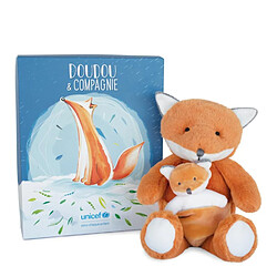 Doudou et Compagnie Peluche bebe et moi renard - unicef - 25cm