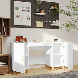 Avis Maison Chic Bureau,Table de travail,bureau de travail pour chambre Blanc 140x50x75 cm Bois d'ingénierie -GKD83300