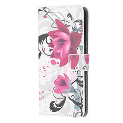 Etui en PU impression de motifs jolie fleur pour votre Huawei P40 Lite 5G/Nova 7 SE