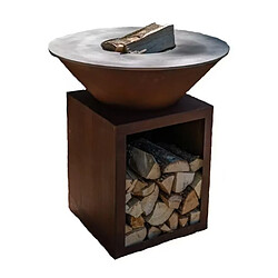 GRILL CHIC PACK DÉCOUVERTE Braséro BBQ Classique 100x90 en Corten