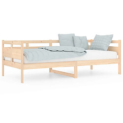 vidaXL Lit de jour sans matelas bois de pin massif 90x200 cm