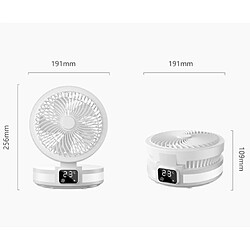 Acheter Refroidisseur de Tête Secouant Mural Portatif de Bureau d'Affichage de la Température de Ventilateur Intelligent de Circulation d'Air Pliable USB F16