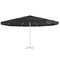 vidaXL Tissu de remplacement pour parasol d'extérieur Noir 500 cm