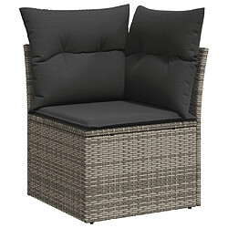 Avis Maison Chic Salon de jardin avec coussins 14 pcs, Ensemble Tables et chaises de jardin, gris résine tressée -GKD786259