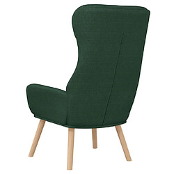 Acheter vidaXL Chaise de relaxation Vert foncé Tissu