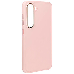 Avizar Coque pour Samsung Galaxy S23 Plus Rigide Contour Caméra Métallisé Rose Poudré