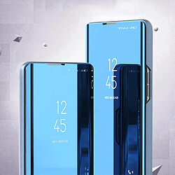 Acheter Htdmobiles Housse pour Xiaomi 12T / 12T Pro 5G - etui portefeuille miroir clear view + film ecran - BLEU