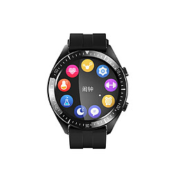 Q85 Smart Watch Smart Round Color Screen Structure de la fréquence cardiaque dynamique IP68 Watch Bluetooth Watch-Black