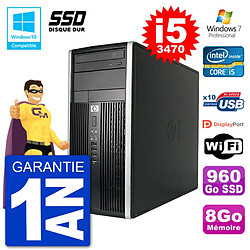 PC HP 6300 MT Intel Core i5-3470 RAM 8Go SSD 960Go Graveur DVD Wifi W7 - Occasion