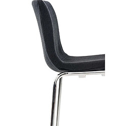 Non Tabouret de bar Hoover tissu 4 pieds structure chrome pas cher