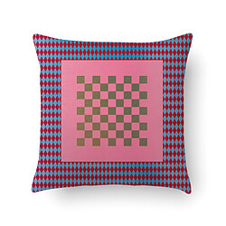 Alter Coussin avec impression numérique, 100% Made in Italy, Coussin de canapé décoratif, amovible et lavable, modèle Orietta, 40x40x5 cm