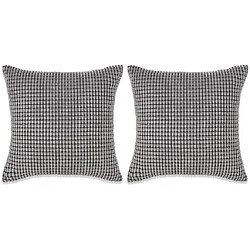 vidaXL Jeu de coussin 2 pcs Velours 45 x 45 cm Gris