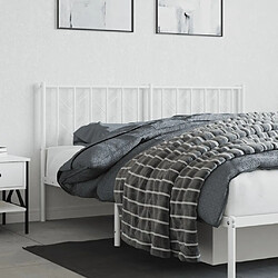 Avis Maison Chic Tête de lit moderne pour chambre - Décoration de lit métal blanc 160 cm -MN27609