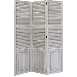 Decoshop26 Paravent 3 panneaux gris en bois 120x170cm PAR06026