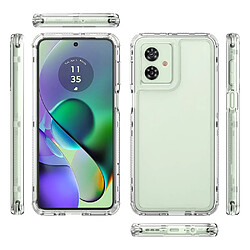 Htdmobiles Coque pour Motorola Moto G54 5G - housse etui silicone gel fine 360 integrale (avant et arriere) + film ecran - TRANSPARENT