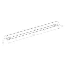 Kimex Kit de 2 rails en L pour rack sol 19'', Longueur 700mm