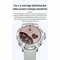 Acheter Cf12 Femmes Montre Intelligente Bluetooth 5.2 Appel Surveillance De La Pression Artérielle Sport Smartwatch Argent