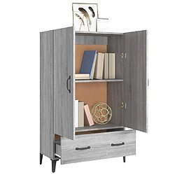 Avis vidaXL Buffet Sonoma gris 70x31x115 cm Bois d'ingénierie