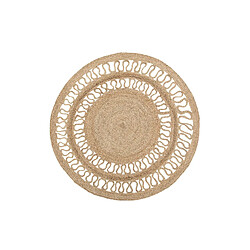 Beliani Tapis rond beige DIKILI