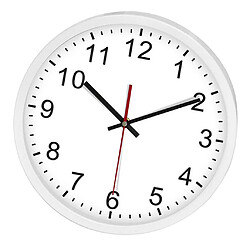 Horloge Murale Silencieuse Non-ticking Horloges Rondes à Piles De 12 Pouces, Blanc