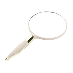 miroir de poche en plastique portable pour maquillage de vanité salon de voyage à domicile beige