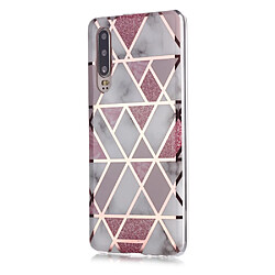 Coque en TPU motif de marbre imd souple blanc/rose pour votre Huawei P30