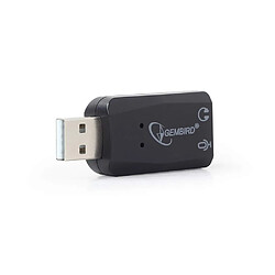 Gembird SC-USB2.0-01 adaptateur et connecteur de câbles 2 x 3,5 mm Noir (Gembird Premium USB sound card, ''Virtus Plus'')