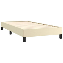 Avis vidaXL Cadre de lit sans matelas crème 80x200 cm similicuir