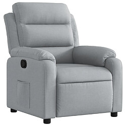 vidaXL Fauteuil inclinable Gris clair Tissu