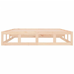 Maison Chic Lit adulte - Lit simple Cadre de lit,Structure du lit Contemporain 160x200 cm Bois massif -MN40305 pas cher