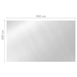 Acheter vidaXL Couverture de piscine rectangulaire 500x300 cm PE Argenté