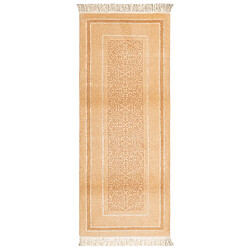 Vidal Tapis de couloir en laine 203x81 brun Darya