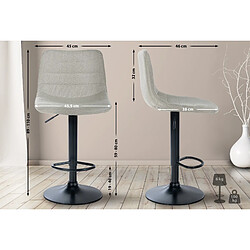 Non Tabouret de bar Lex tissu noir