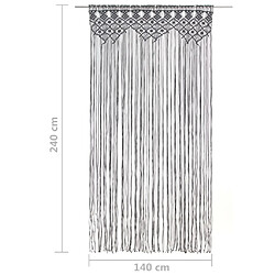 Acheter vidaXL Rideau en macramé Anthracite 140x240 cm Coton