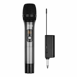 Justgreenbox Système de microphone sans fil UHF 1 TX et 1RX, Argent