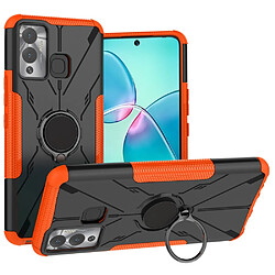 Coque en TPU 2-en-1, anti-chutte avec béquille pour votre Infinix Hot 12 Play 4G - orange