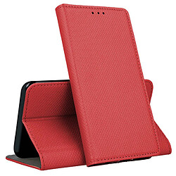 Htdmobiles Housse pour Samsung Galaxy S23 FE 5G - etui coque pochette portefeuille + film ecran - ROUGE MAGNET