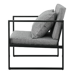 Avis Helloshop26 Lot de 2 fauteuils design de salon avec accoudoirs siège et dossier rembourré armature solide housse en polyester 70 x 60 x 60 gris 03_0005758